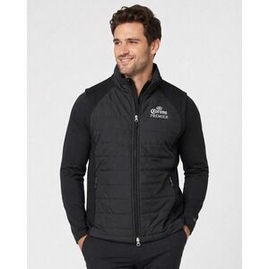 Zero Restriction Mens Corona Premier Primaloft Hybrid Golf Vest Black Beer Proo